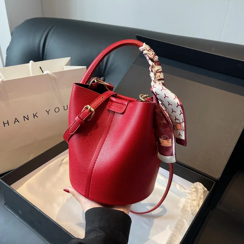 Sac Femme Seau Rouge et Raffiné