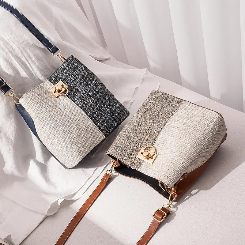 Petit sac à main tendance patchwork