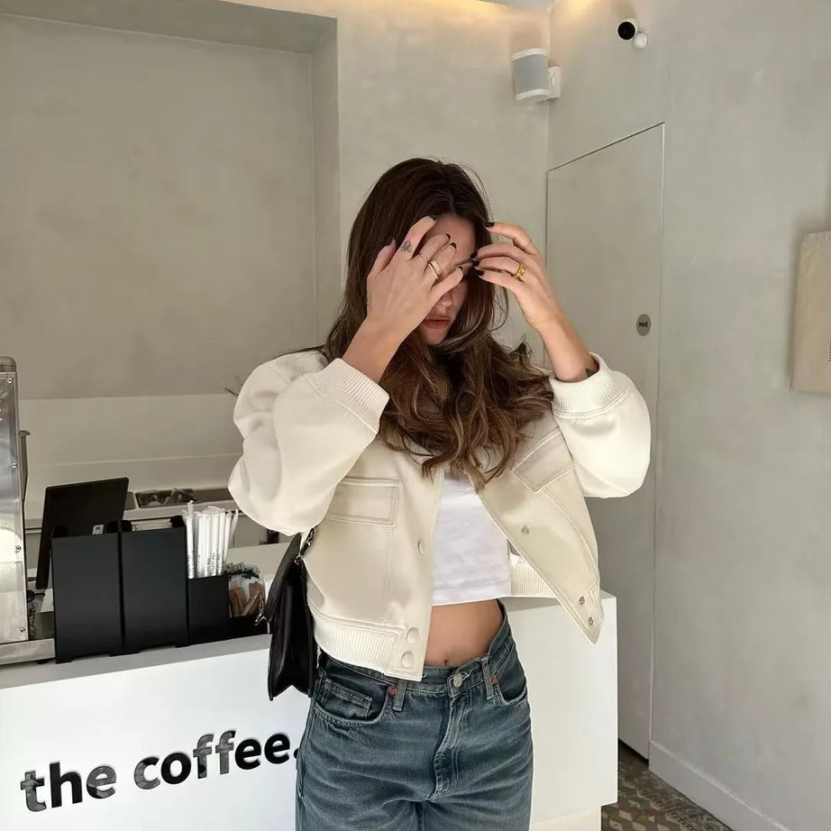 Blouson Bombardier à Manches pour Femme