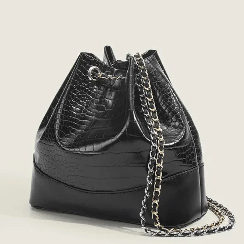 Sac Bourse Brillant Effet Peau de Crocodile