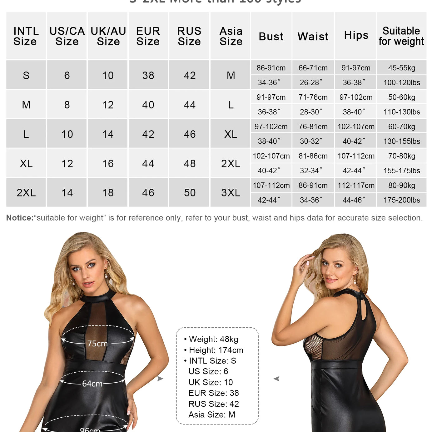 Robe libertine - Robe en simili cuir noire à bretelles et mesh sexy