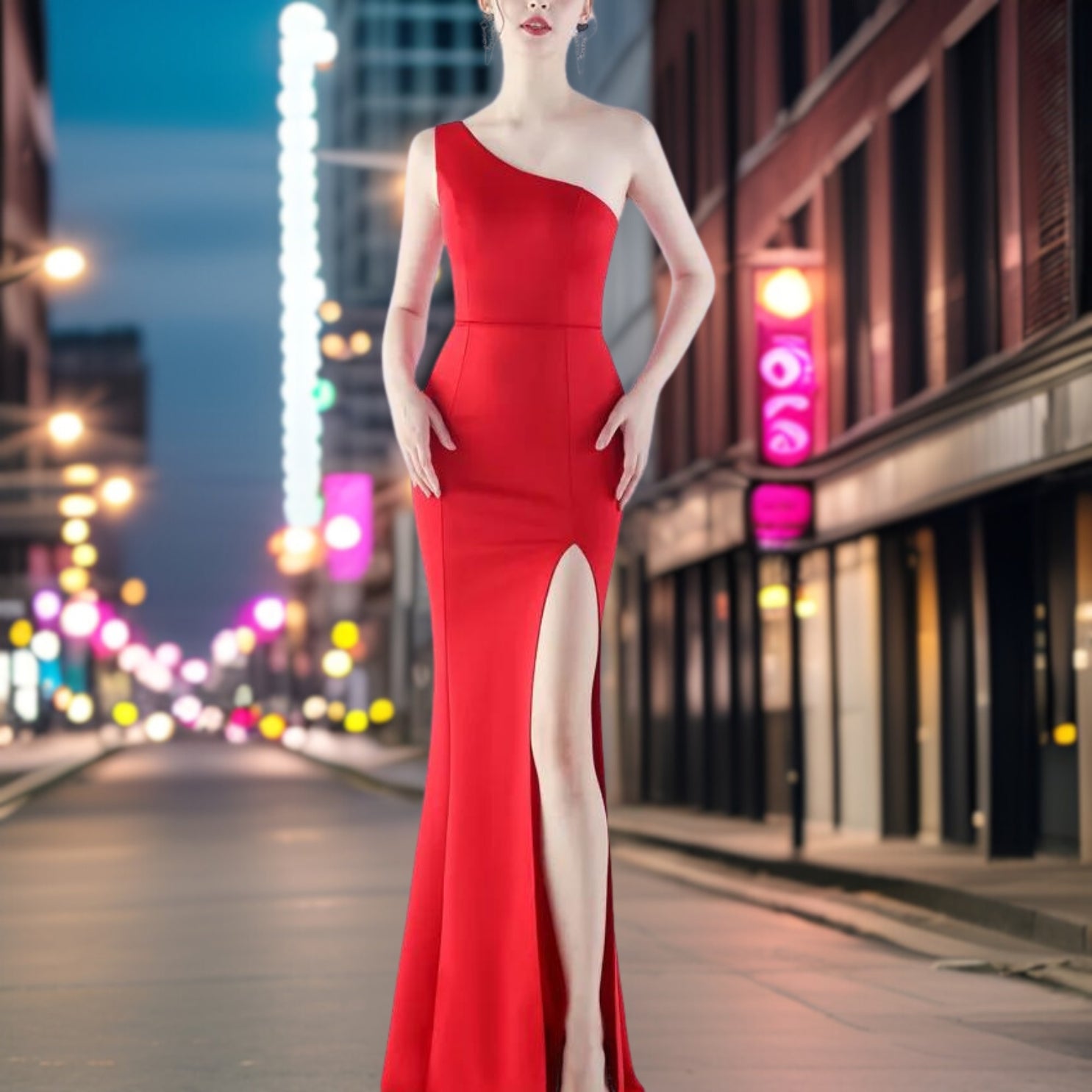 Mirabella – Elegantes Abendkleid aus Satin 