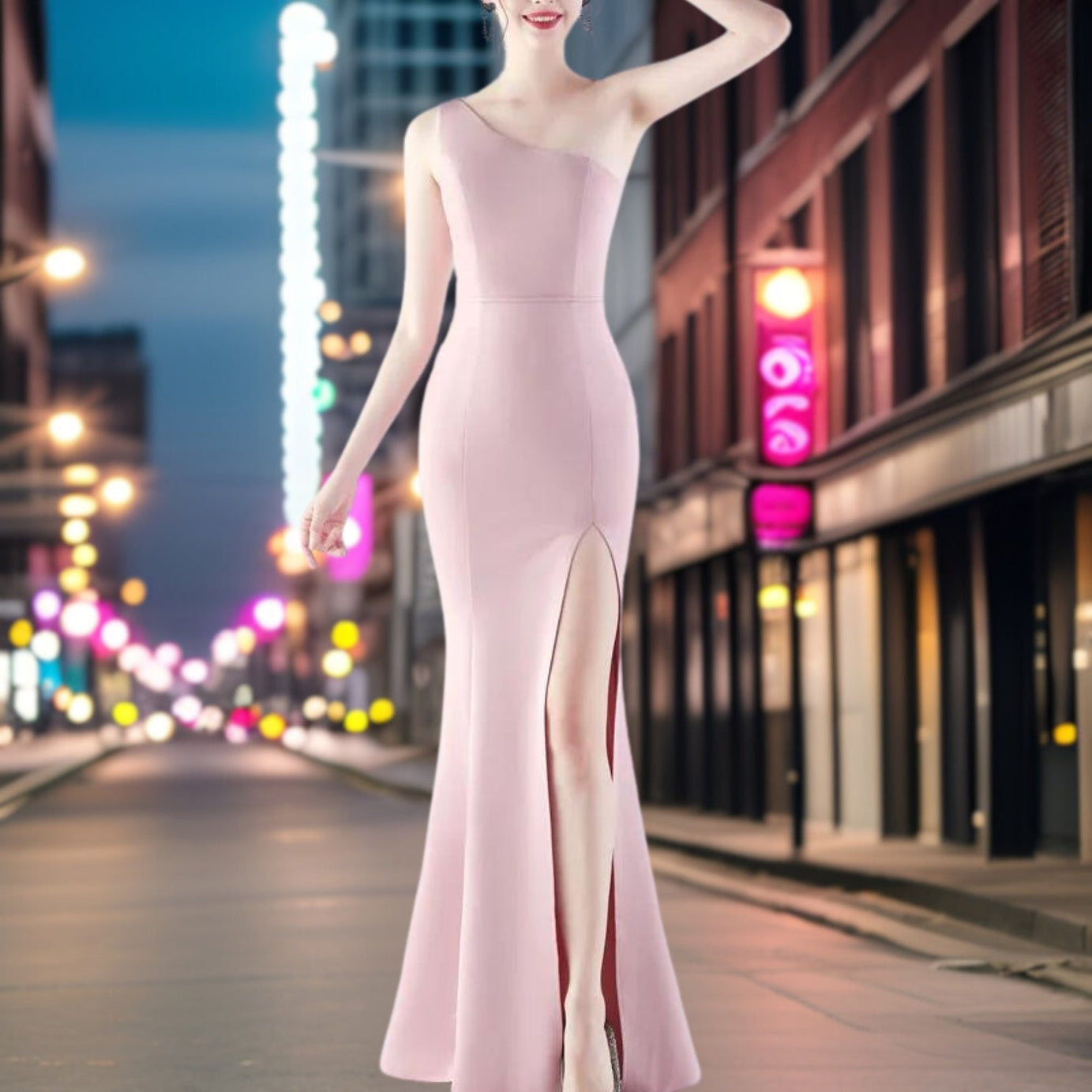 Mirabella – Elegantes Abendkleid aus Satin 