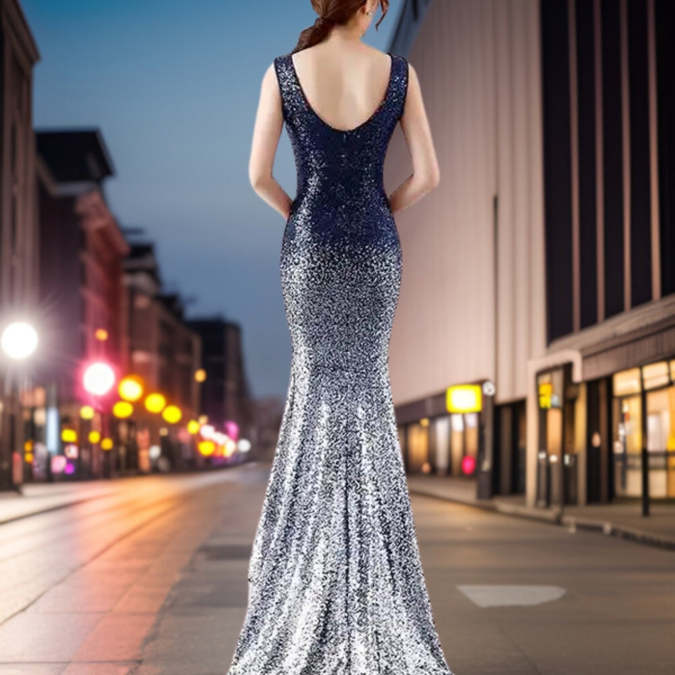 Petronelle – Slim-Fit-Abendkleid aus hochwertigem Stoff