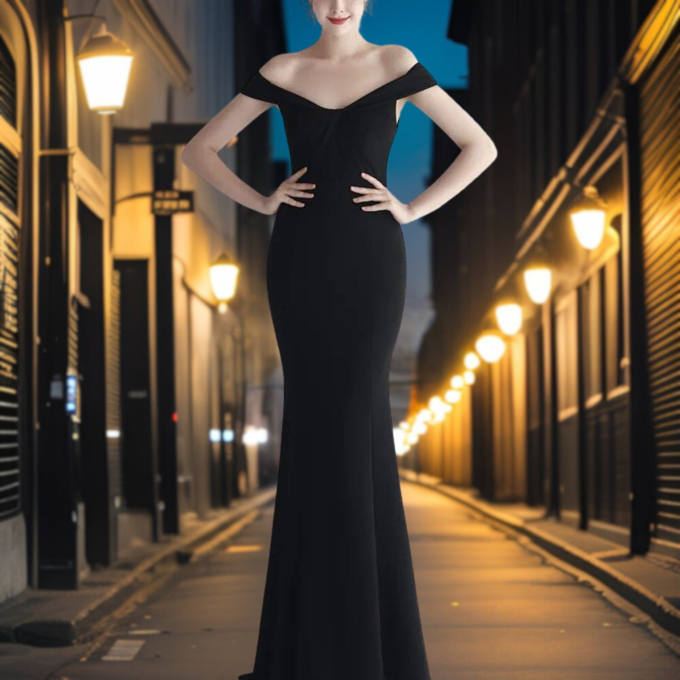 Romeana – Elegantes Satin-Abendkleid 