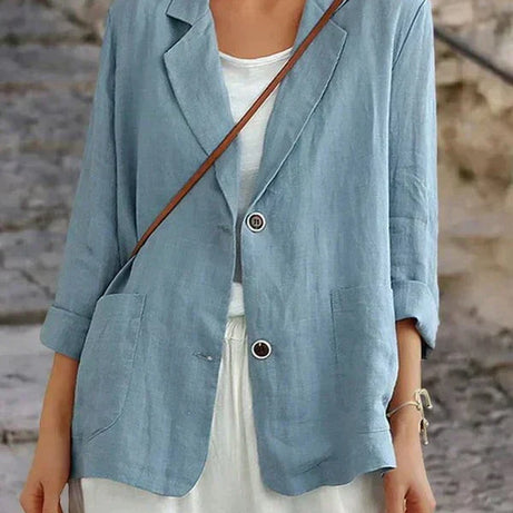 Blazer en Lin Femme - Léger et Élégant - Chic Décontracté | Linen Jacket