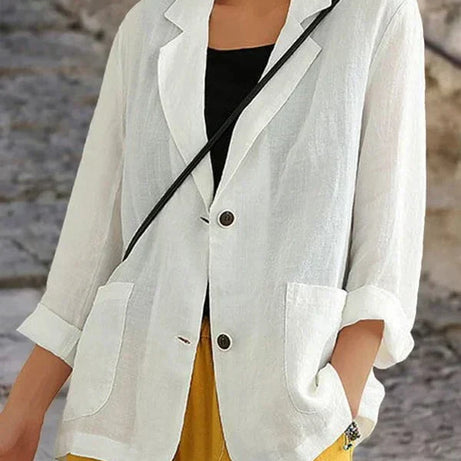 Blazer en Lin Femme - Léger et Élégant - Chic Décontracté | Linen Jacket