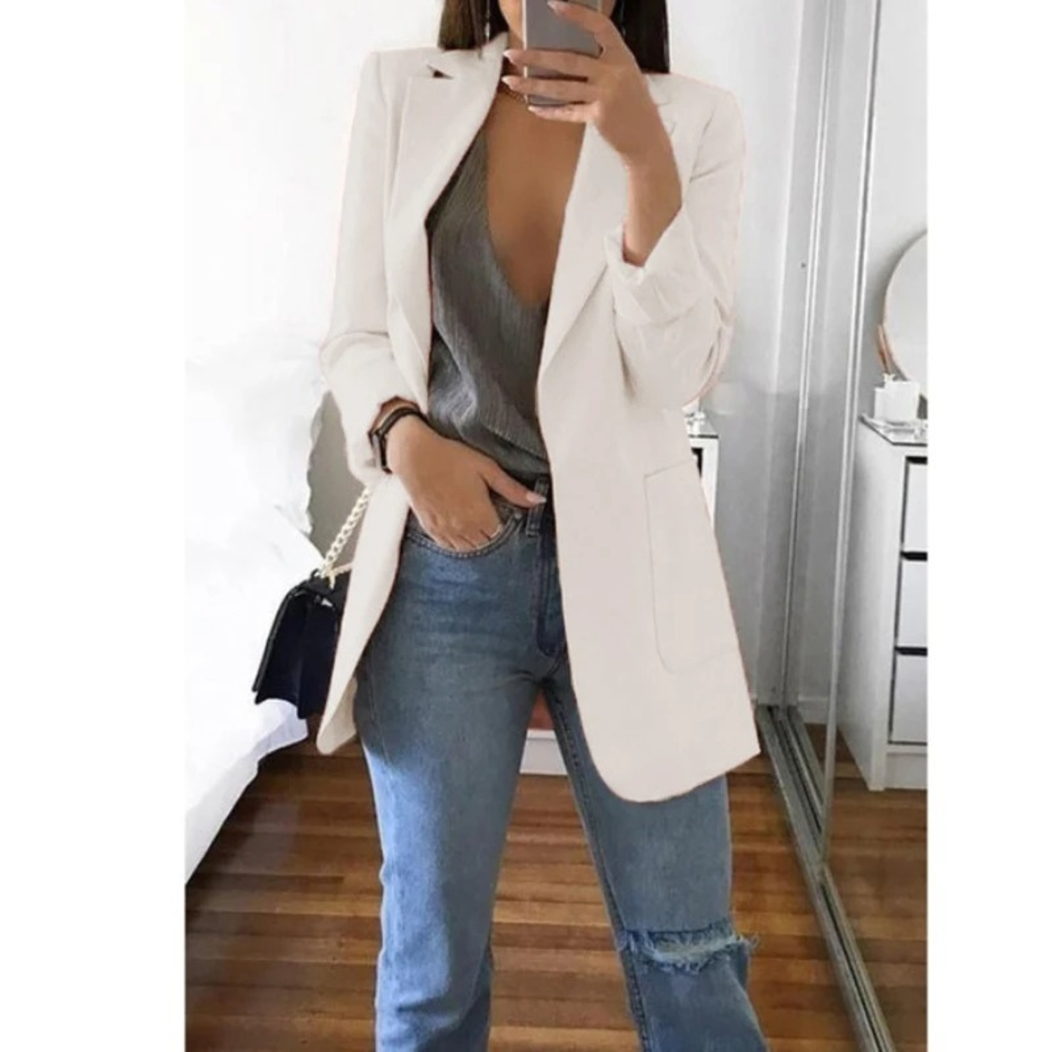 Blazer Long Femme - Élégant & Chic | Toutes Tailles