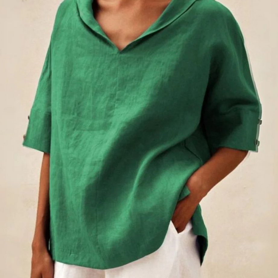 Blouse en Lin Femme - Élégance Décontractée pour l'Été