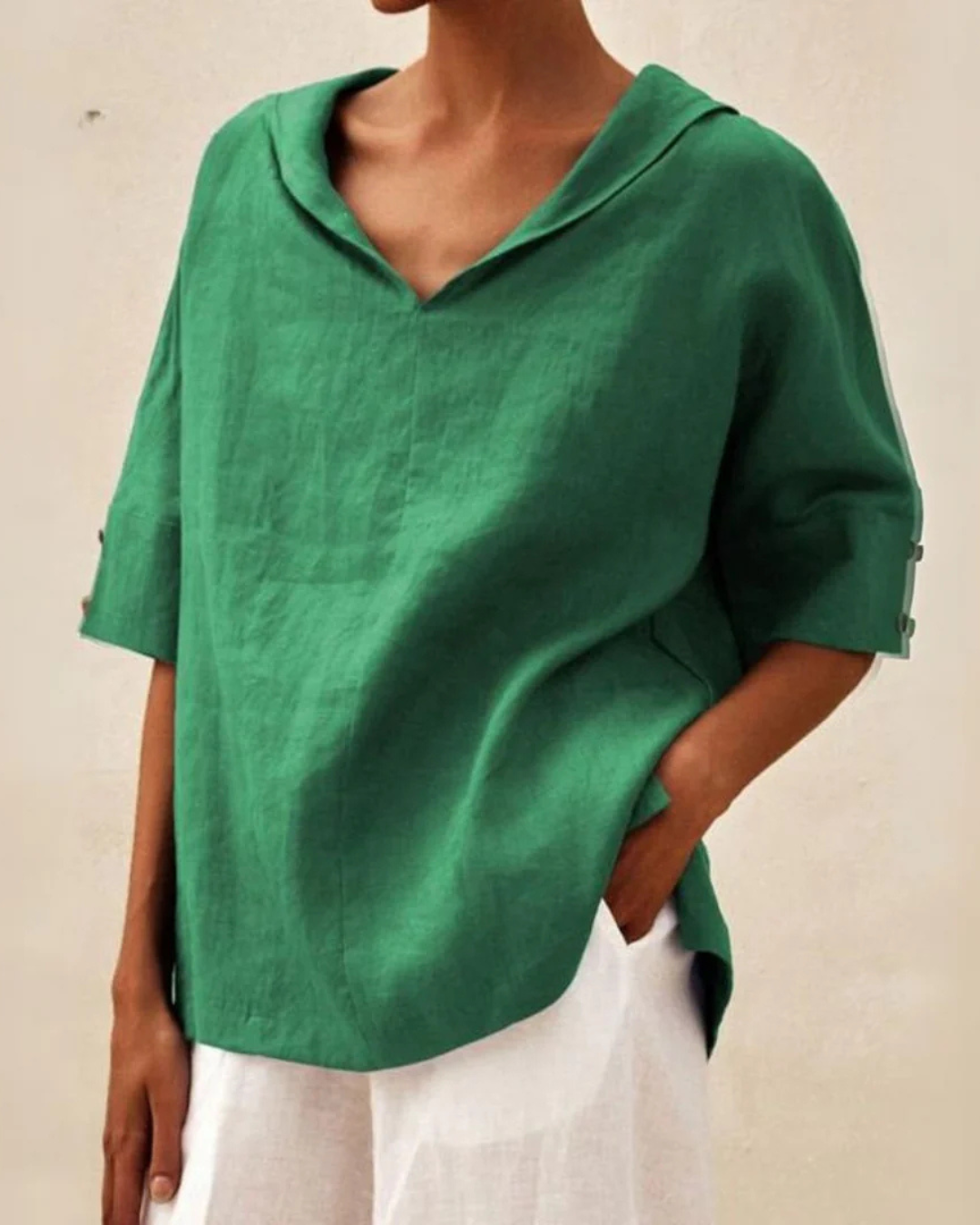 Blouse en Lin Femme - Élégance Décontractée pour l'Été