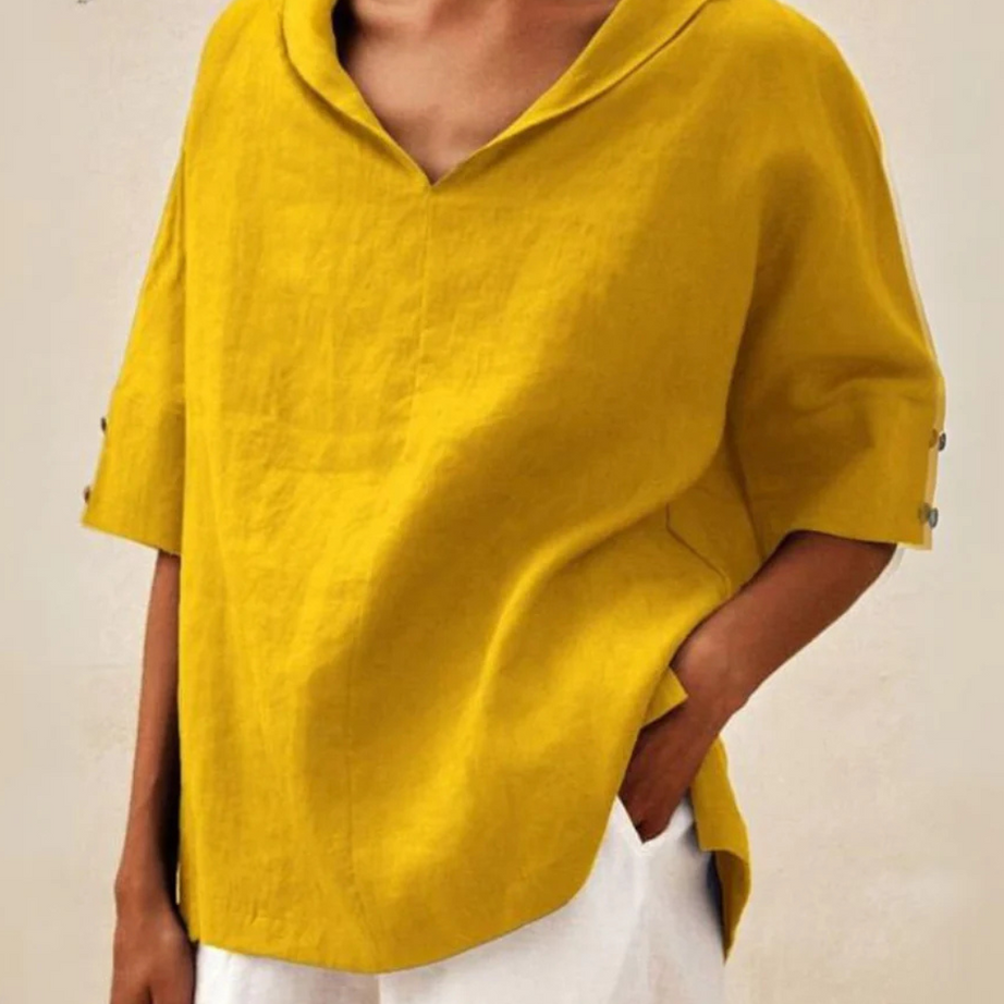 Blouse en Lin Femme - Élégance Décontractée pour l'Été