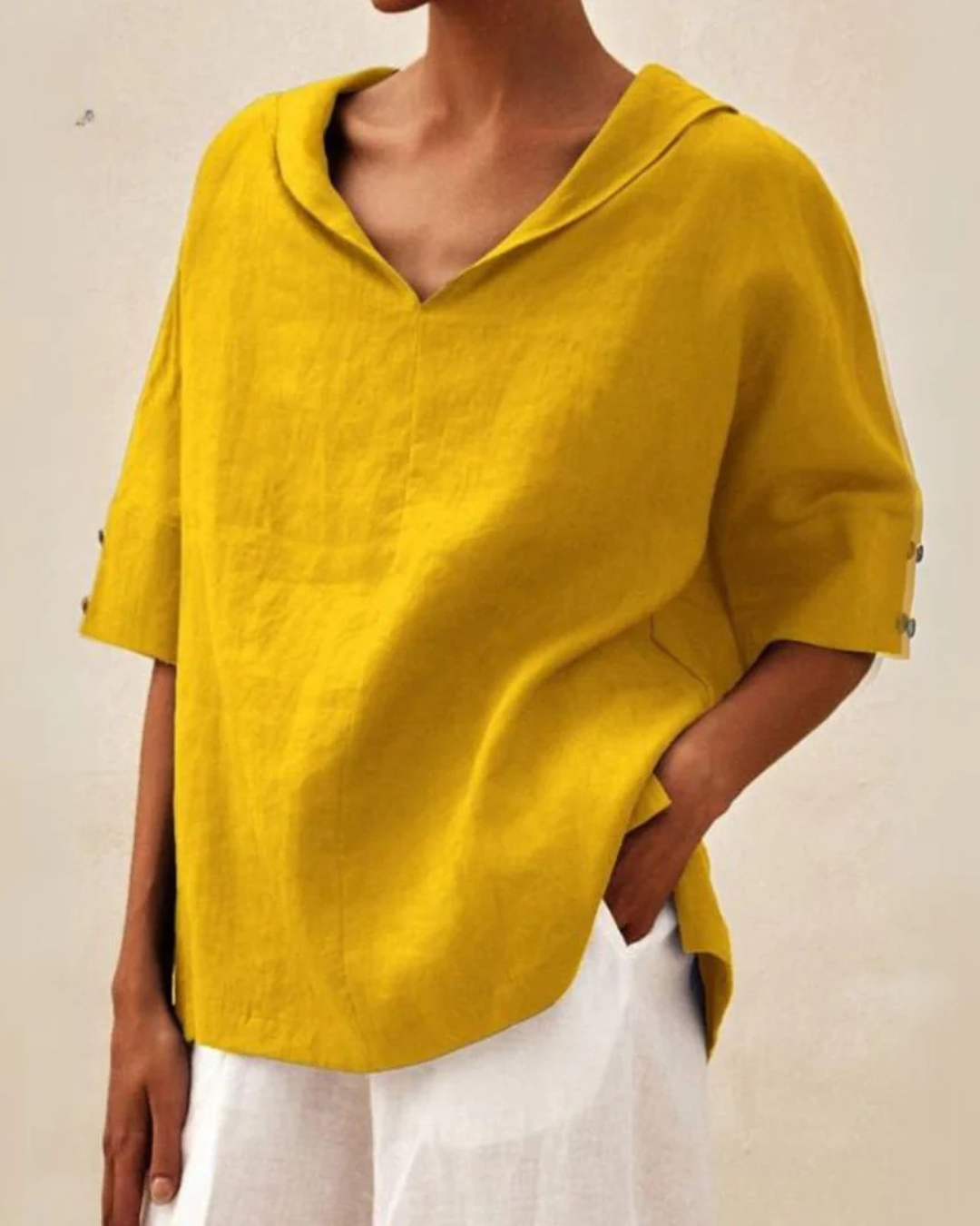 Blouse en Lin Femme - Élégance Décontractée pour l'Été