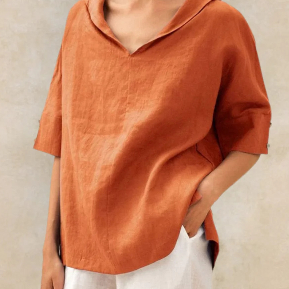 Blouse en Lin Femme - Élégance Décontractée pour l'Été