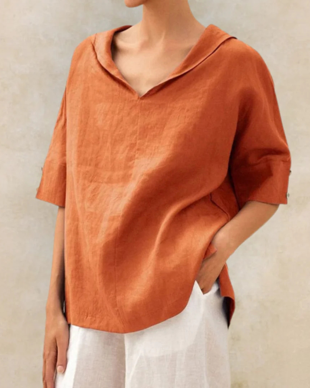 Blouse en Lin Femme - Élégance Décontractée pour l'Été