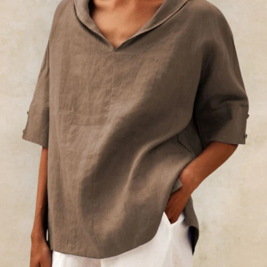 Blouse en Lin Femme - Élégance Décontractée pour l'Été