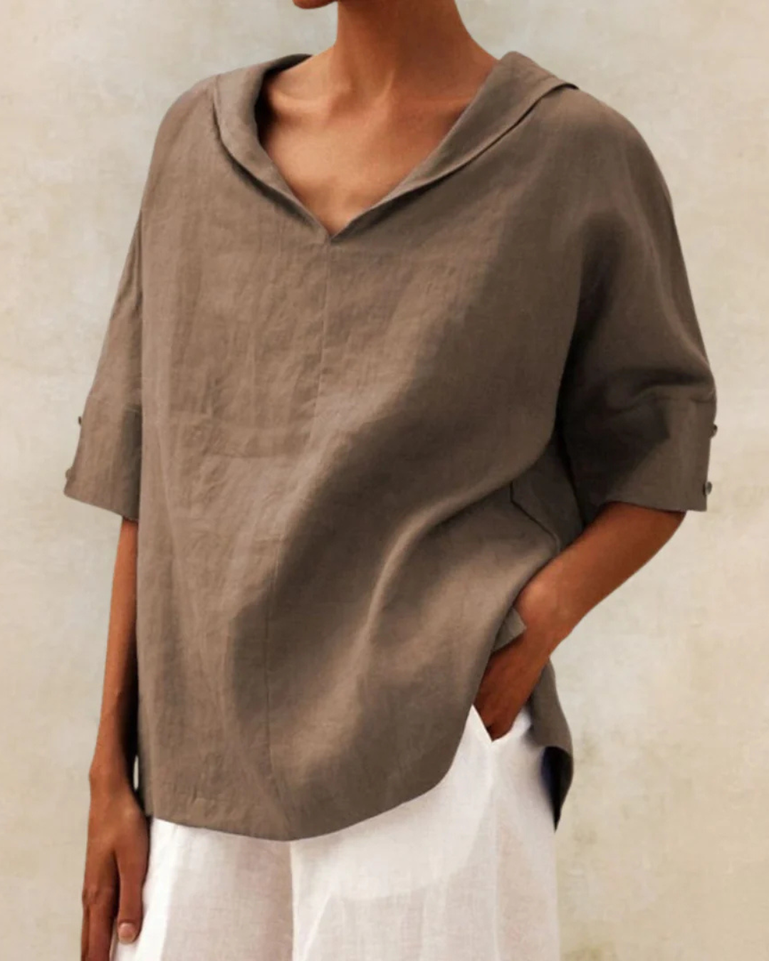 Blouse en Lin Femme - Élégance Décontractée pour l'Été