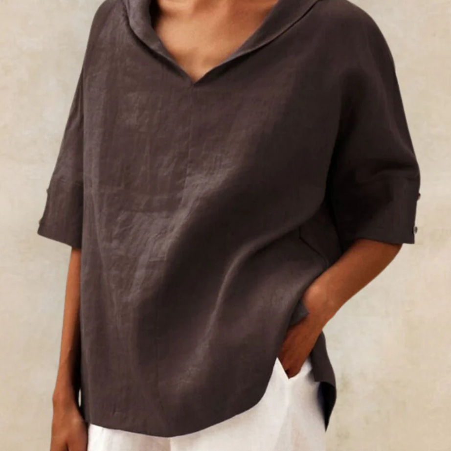 Blouse en Lin Femme - Élégance Décontractée pour l'Été