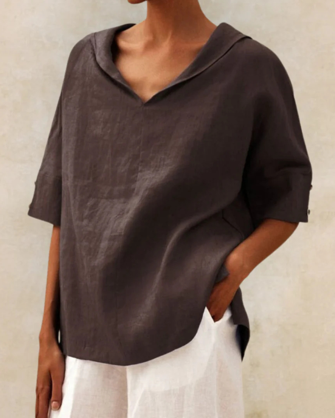 Blouse en Lin Femme - Élégance Décontractée pour l'Été