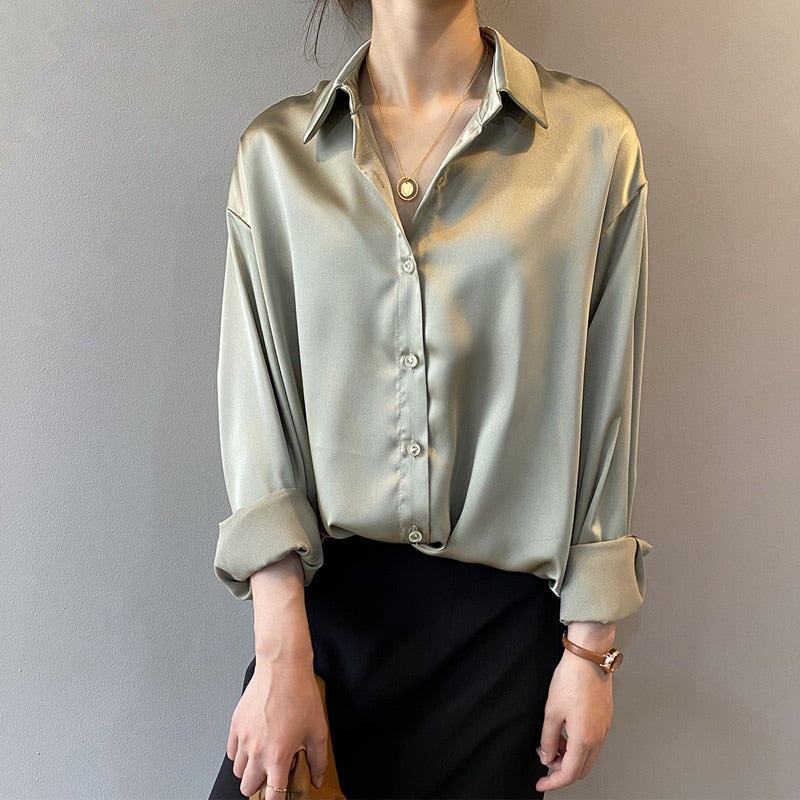 Blouse Femme - Coupe Droite, Manches retroussables - Kring