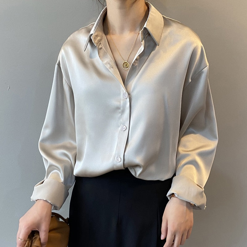 Blouse Femme - Coupe Droite, Manches retroussables - Kring