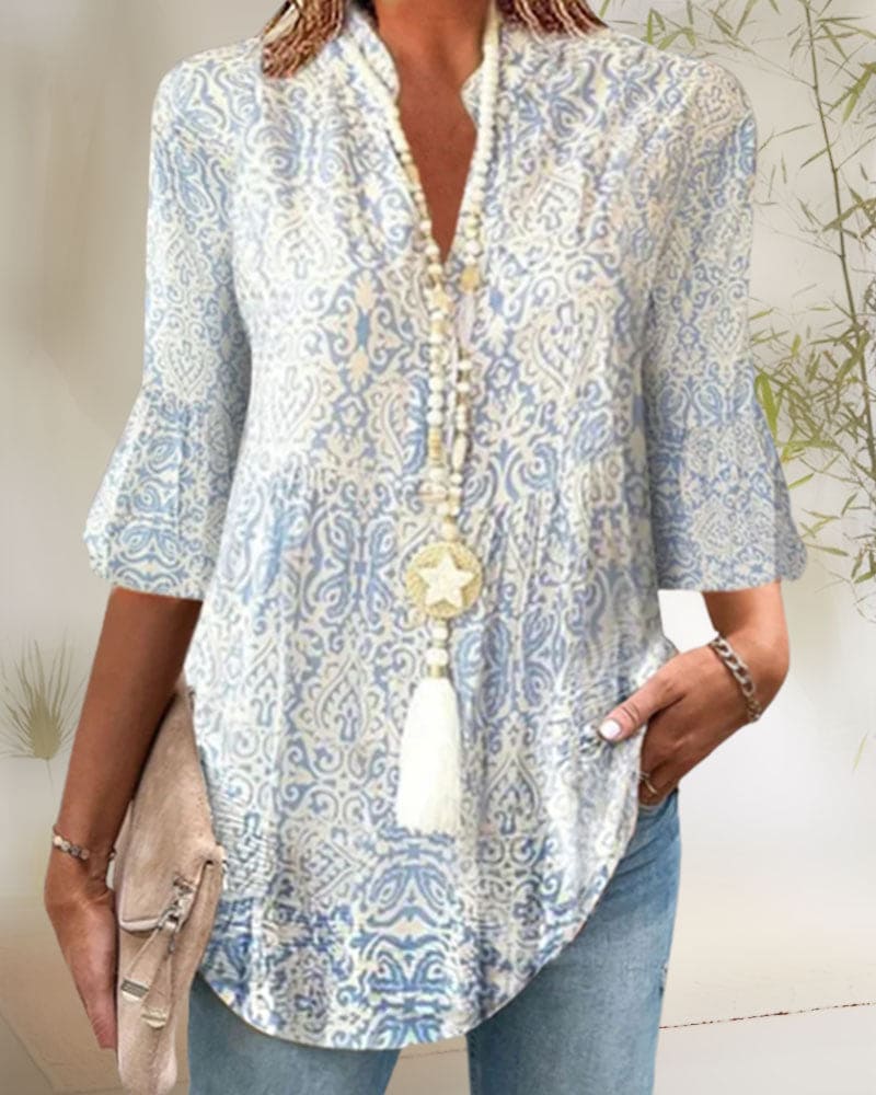 Blouse Femme - Imprimé Floral - Manches 3/4