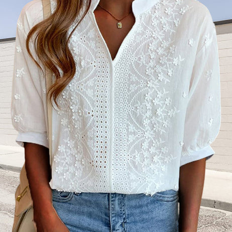 Blouse Emelia - Manches Bouffantes Chic | Haut Femme