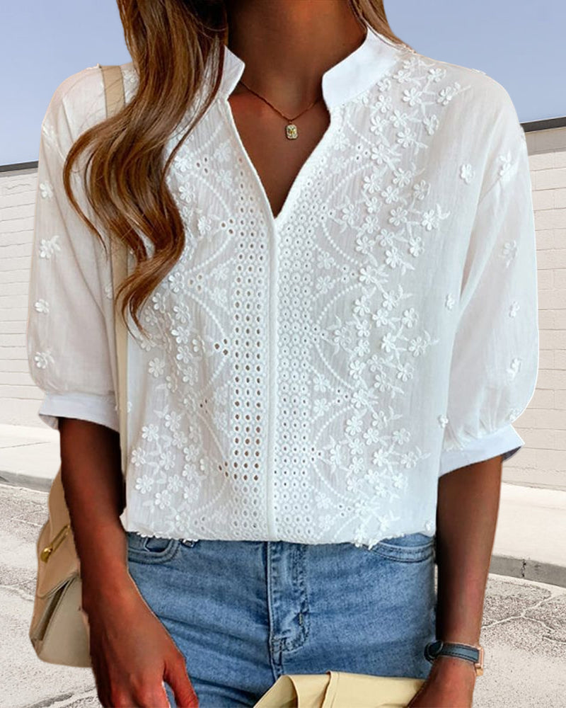 Blouse Emelia - Manches Bouffantes Chic | Haut Femme
