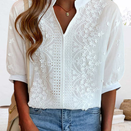 Blouse Emelia - Manches Bouffantes Chic | Haut Femme