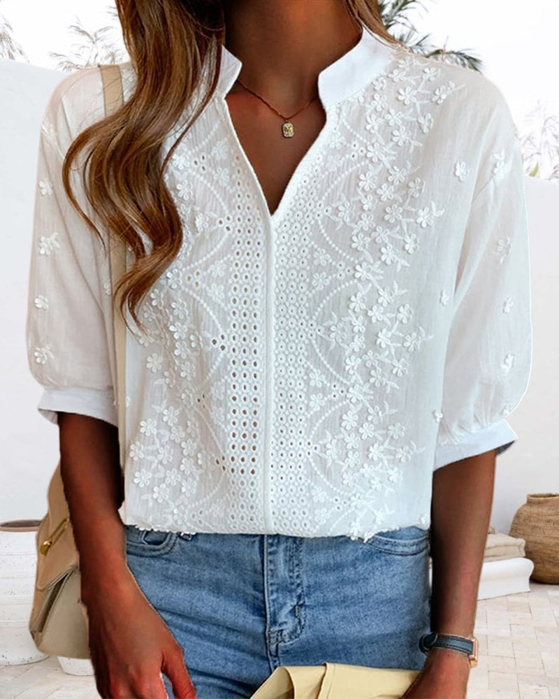 Blouse Emelia - Manches Bouffantes Chic | Haut Femme