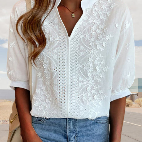 Blouse Emelia - Manches Bouffantes Chic | Haut Femme