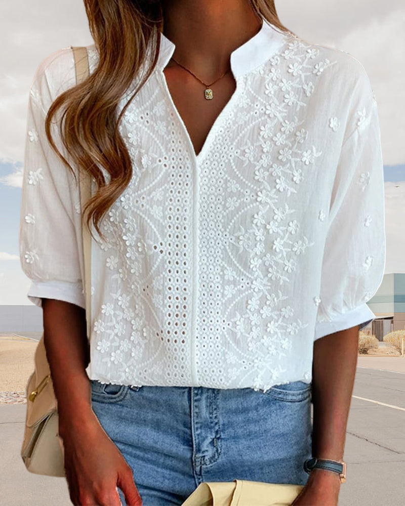 Blouse Emelia - Manches Bouffantes Chic | Haut Femme