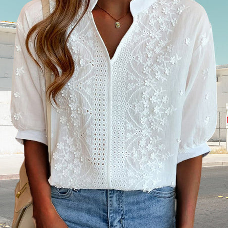 Blouse Emelia - Manches Bouffantes Chic | Haut Femme