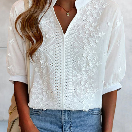 Blouse Emelia - Manches Bouffantes Chic | Haut Femme