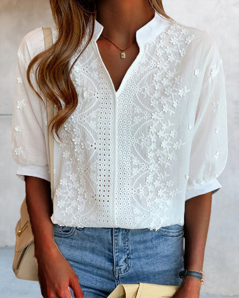 Blouse Emelia - Manches Bouffantes Chic | Haut Femme