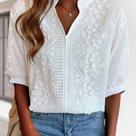 Blouse Emelia - Manches Bouffantes Chic | Haut Femme