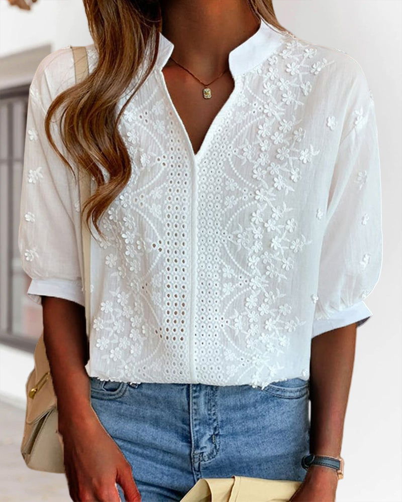 Blouse Emelia - Manches Bouffantes Chic | Haut Femme