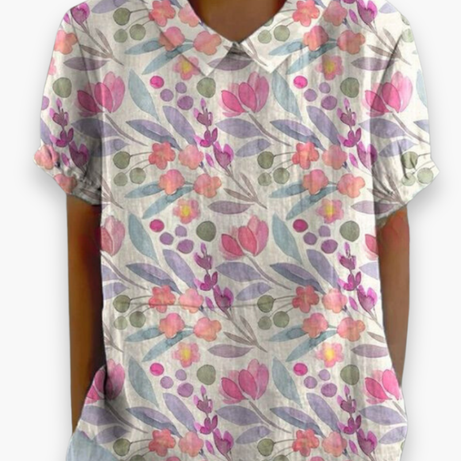 Blouse Florale Décontractée pour Femme - Légère et Libérée