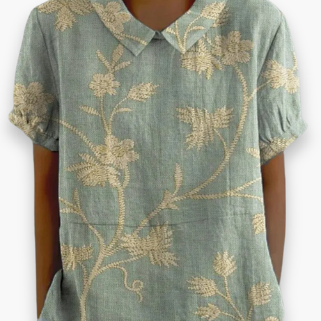 Blouse Florale Décontractée pour Femme - Légère et Libérée