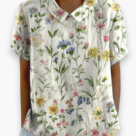 Blouse Florale Décontractée pour Femme - Légère et Libérée