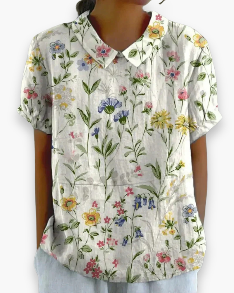 Blouse Florale Décontractée pour Femme - Légère et Libérée