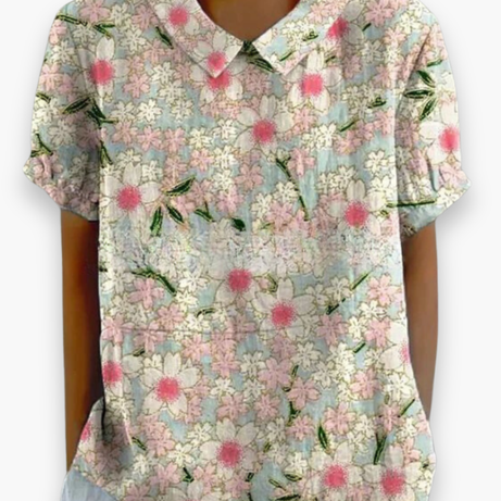 Blouse Florale Décontractée pour Femme - Légère et Libérée