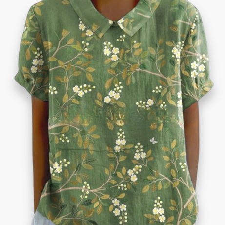 Blouse Florale Décontractée pour Femme - Légère et Libérée