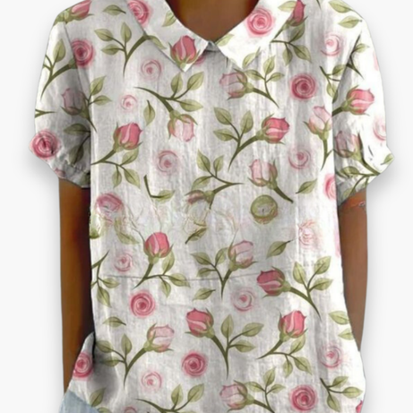 Blouse Florale Décontractée pour Femme - Légère et Libérée