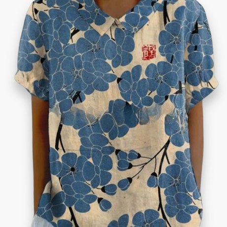 Blouse Florale Décontractée pour Femme - Légère et Libérée