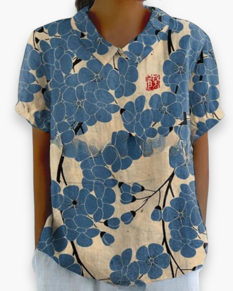 Blouse Florale Décontractée pour Femme - Légère et Libérée