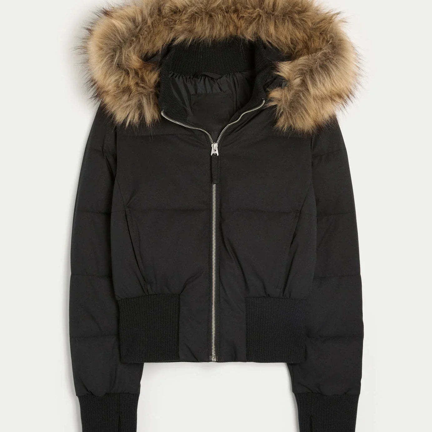 Blouson d’hiver femme matelassé avec capuche amovible