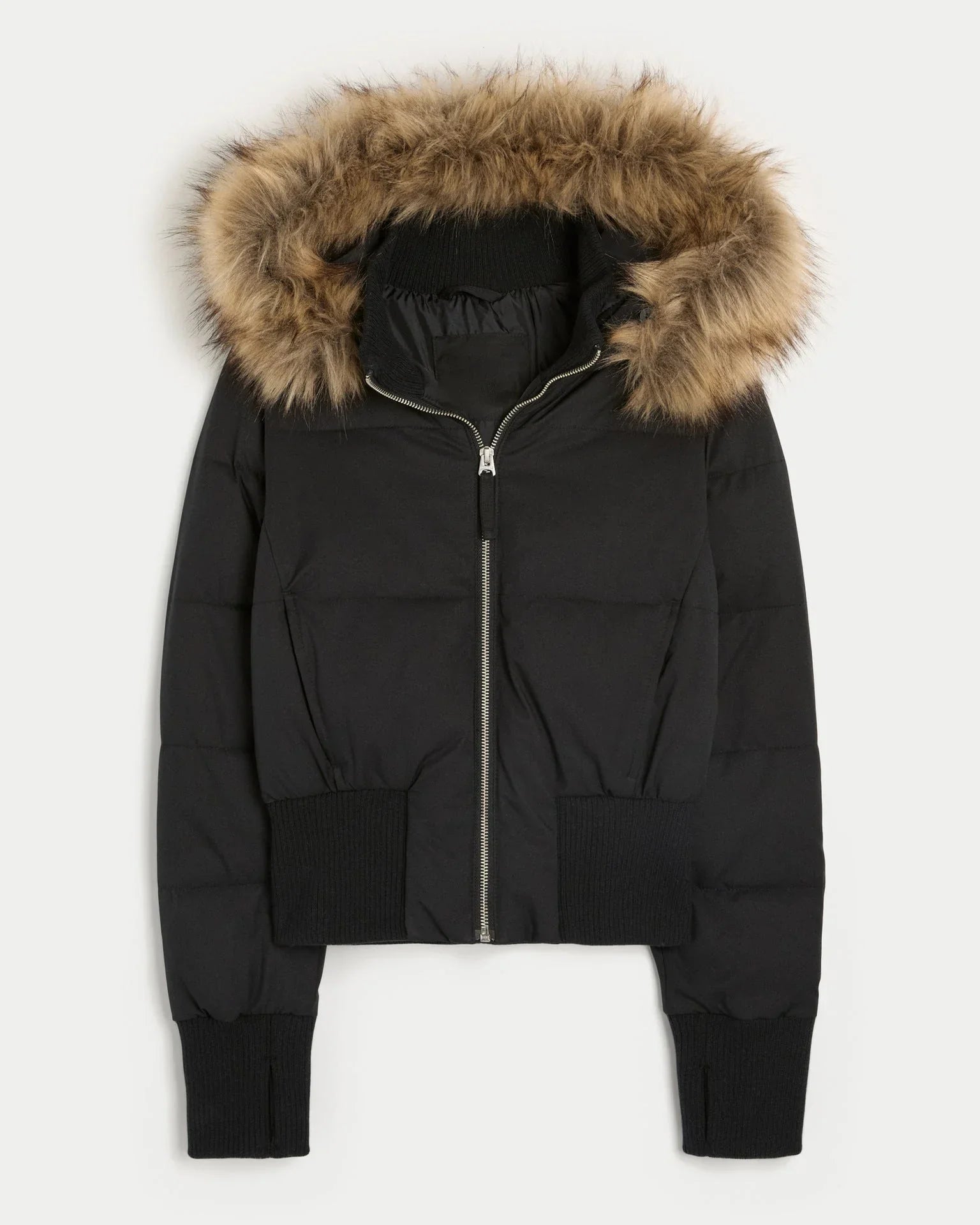 Blouson d’hiver femme matelassé avec capuche amovible