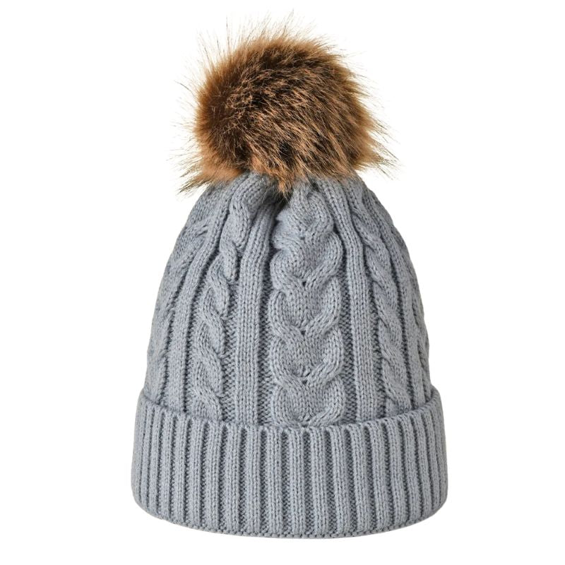 Bonnet à Pompon Fourrure Femme