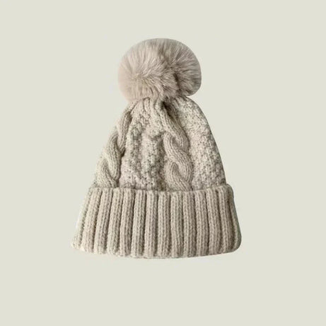 Bonnet à pompon tricot