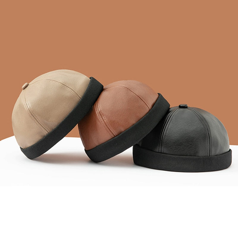 Bonnet Docker Femme en Cuir